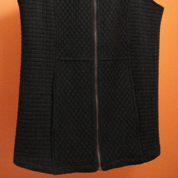 Women's Casual Zip Up Vest Jacket. Black. - Picture 4 of 7